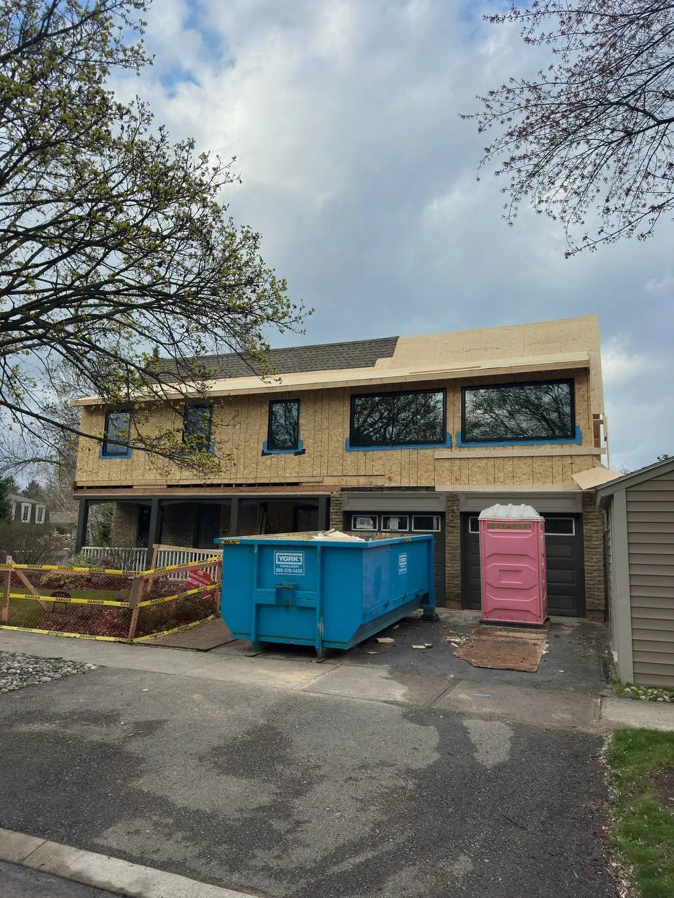 CNB project — second-storey structural build in progress, Toronto